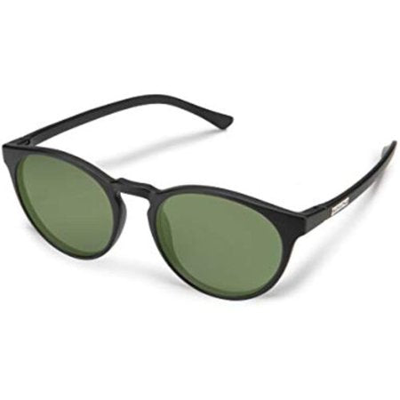 Suncloud Women’s Metric 352M9 Matte Black/Polarized Gray Green Round