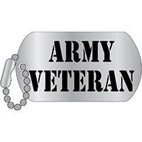 PINS- ARMY, VETERAN "DOG TAG" (1-1/8")