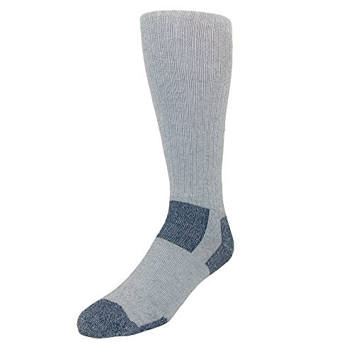 Carolina Mills 2837 Socks Steel Toe Boot Work Socks (2 Pair Pack) Grey