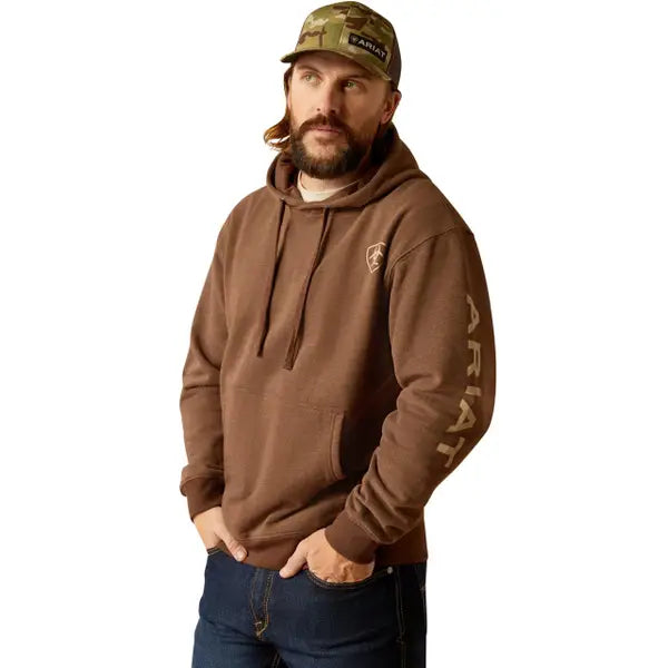 Ariat 10052769 Ariat Logo Hoodie - Chestnut Heather