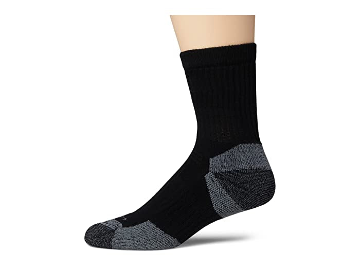 Carhartt Crew SC6203 Midweight Black Cotton Blend Sock 3-Pack Men's Black