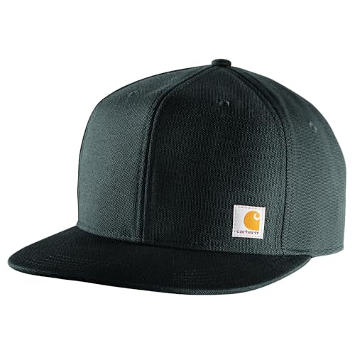 Carhartt AH6665 Men's Firm Duck Flat Brim Cap - Black