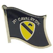 PINS- ARMY, 001ST CAV. FLAG (1")