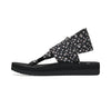 Sanuk Women's Sling St Midform Microfloral Black Sandal