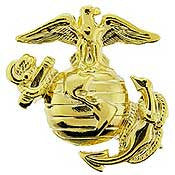 PINS- USMC, Marine Core EMBLEM, B1, RIGHT COLLAR-GOLD (1")