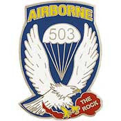 PINS- ARMY, 503RD A/B INF.RG THE ROCK (1")