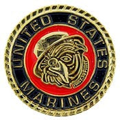 PINS- USMC, Marine Core BULLDOG,3D (7/8")