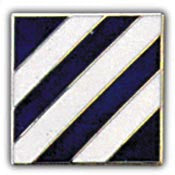 PINS- ARMY, 003RD INF.DIV. (NIKEL PLATED) (1")