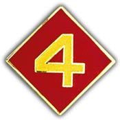 PINS- USMC, Marine Core 004TH DIV. (1")