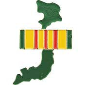 PINS- VIET, MAP, SERVICE RIBB (1")