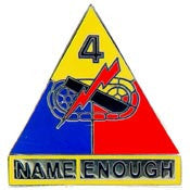 PINS- ARMY, 004TH ARM.DIV. (1")