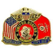 PINS- USMC, Marine Core THESE COLORS (1")