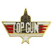 PINS- USN, Navy TOP GUN, W/JET,SML (1")