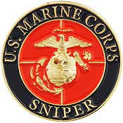 PINS- USMC, Marine Core SNIPER (1")