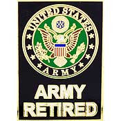 PINS- ARMY SYMBOL, RETIRED (1-1/2")