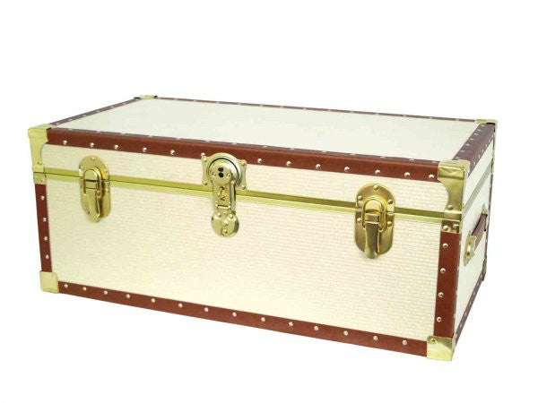 Storage Trunk - Basket Weave Ivory