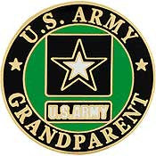 PINS- ARMY, GRANDPARENT "DOG TAG" (1")