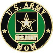 PINS- ARMY, MOM "DOG TAG" (1")