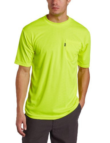 Key Apparel Men's Short Sleeve Enhanced Visibility Waffle Weave Pocket Tee Shirt