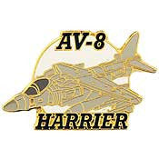 Pins: USAF - Air Force APL , AV-8 HARRIER (1-1/2")