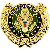 PIN: ARMY SYMBOL,WREATH (1-1/8")