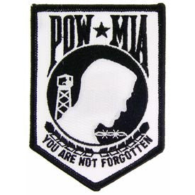 PATCHES: POW MIA (WHITE) (3-1/2")