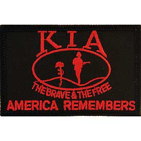 PATCHES: KIA HONOR FLAG BLK (3-3/8")