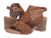 Eric Michael Delilah Heeled Tan Sandal